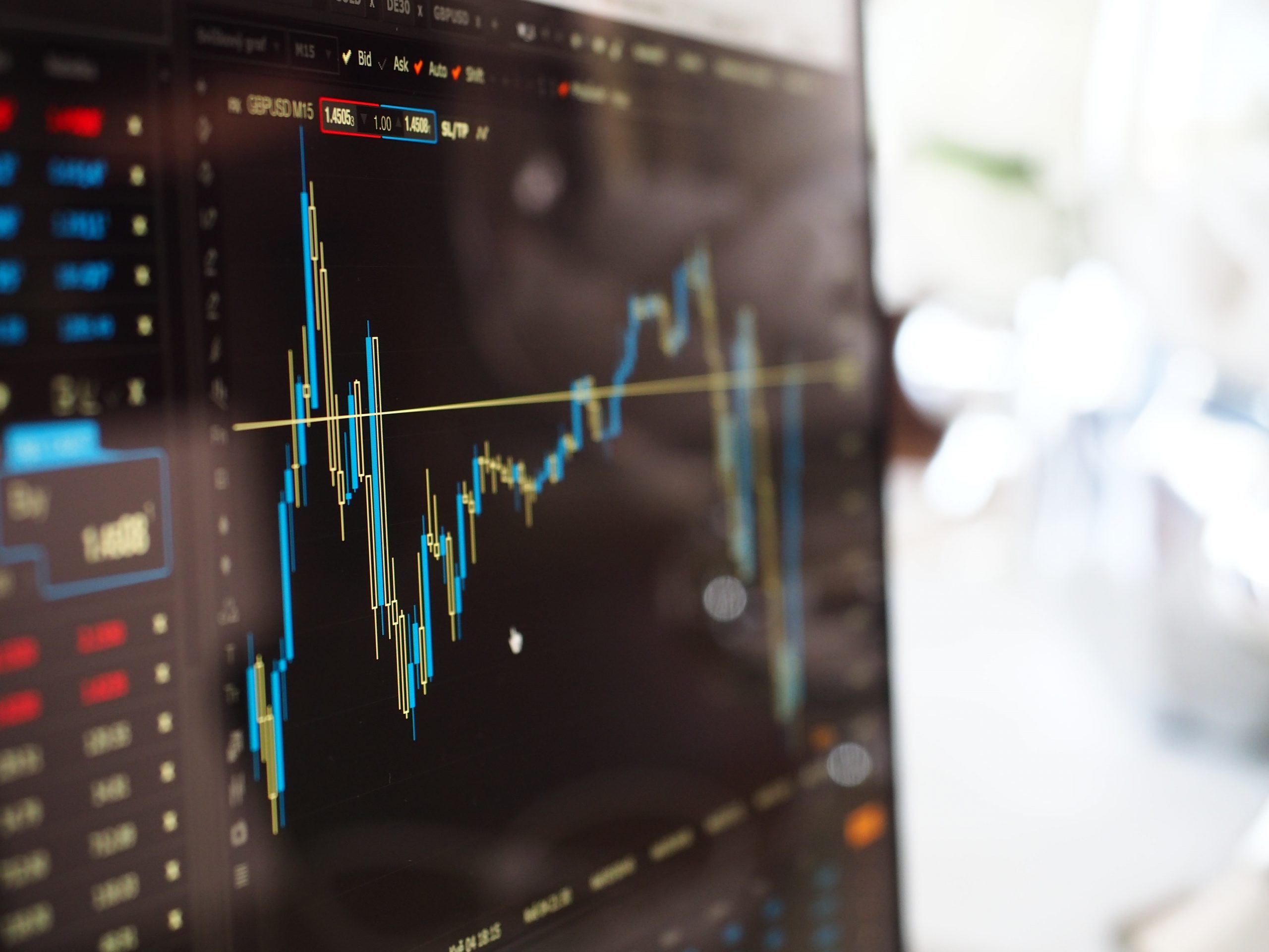 Photo of a stock chart.