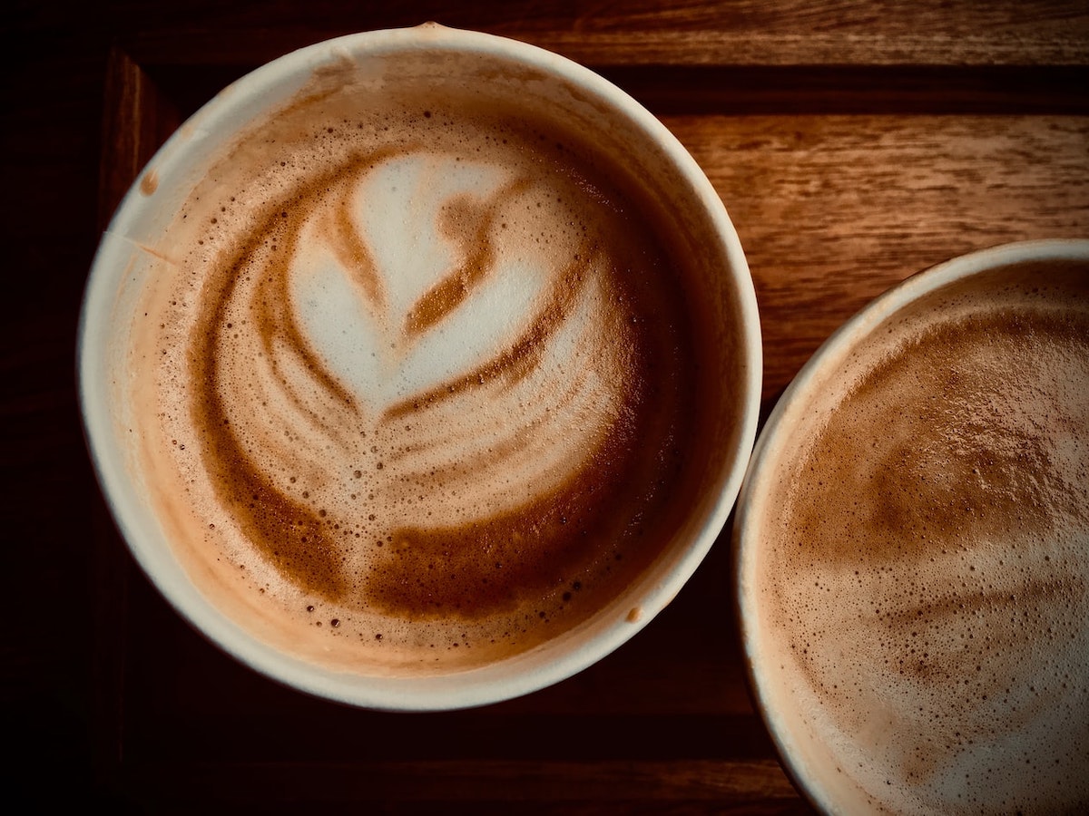 Two cups of coffee.